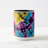 Boho gefärbte Krawatte Kaffee Tasse, Hippie, gefär Zweifarbige Tasse (Mittel)