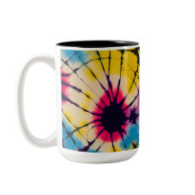 Boho gefärbte Krawatte Kaffee Tasse, Hippie, gefär