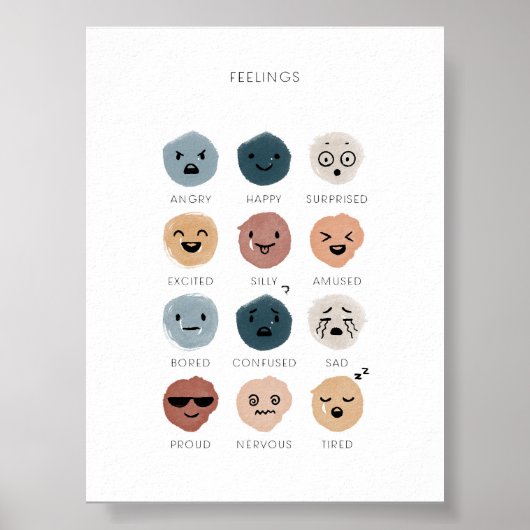 Boho-Gefühle-Diagramm Poster (Vorne)