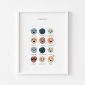 Boho-Gefühle-Diagramm Poster