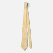 Boho-Gelb Mini-Polka-Dots-Schlips Krawatte (Vorderseite)