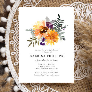 Boho-Gelbe-Wildblumen-Braut-Party Einladung