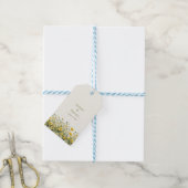 Boho Gelbe Wildblumen, Olivenöl Individuelle Name Geschenkanhänger (Mit Garn)