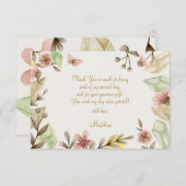 Boho Gems Vintag Crystal Aquarell Geburtstag Dankeskarte (Vorne/Hinten)