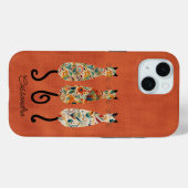 Boho Gemustert drei Katzen Case-Mate iPhone Hülle (Rückseite (Horizontal))