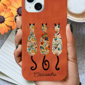 Boho Gemustert drei Katzen Case-Mate iPhone Hülle