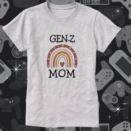 BOHO "GEN-Z" Rainbow Heart Mama T-Shirt