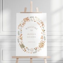 Boho Gender Neutral Baby Dusche Willkommen