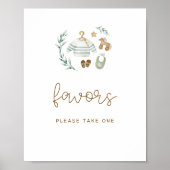 Boho Gender Neutral Baby Duwer Favoriten Poster (Vorne)