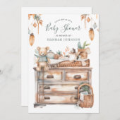 Boho Gender Neutral Baby Kinderzimmer Dusche Einladung (Vorne/Hinten)