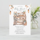 Boho Gender Neutral Baby Room Dusche Einladung (Stehend Vorderseite)