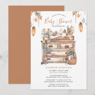 Boho Gender Neutral Baby Shower Einladung
