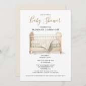 Boho Gender Neutral Kinderzimmer Crib Baby Shower Einladung (Vorne/Hinten)