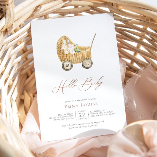 Boho Gender Neutral Kinderzimmer Hallo Baby Dusche Einladung