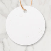 Boho Gender Neutral Vintag Baby Rustikale Dusche Geschenkanhänger (Rückseite)