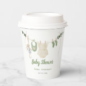 Boho Gender Neutral Vintag Baby Rustikale Dusche Pappbecher (Vorderseite)