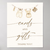 Boho Gender Reveal Cards and Gifts Sign Poster (Vorne)