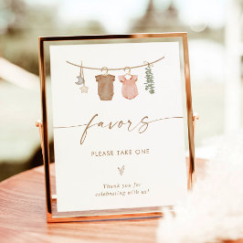Boho Gender Reveal Favorits Sign | Favoriten-Zeich Poster