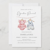Boho Gender Reveal Invitation Neutral Baby Einladung (Vorderseite)
