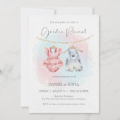 Boho Gender Reveal Invitation Neutral Baby Einladung (Vorderseite)