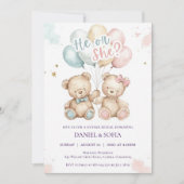Boho Gender Reveal Invitation Neutral Baby Einladung (Vorderseite)