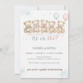 Boho Gender Reveal Invitation Neutral Baby Einladung (Vorderseite)
