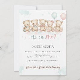 Boho Gender Reveal Invitation Neutral Baby Einladung