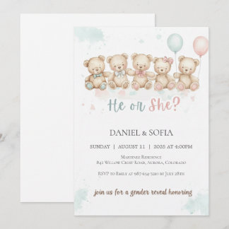 Boho Gender Reveal Invitation Neutral Baby Einladung