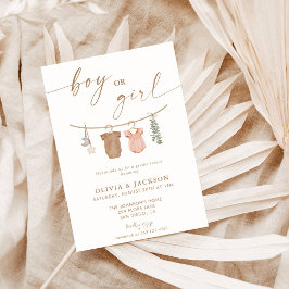 Boho Gender Reveal Invite | Neutrale Geschlechterd Einladung