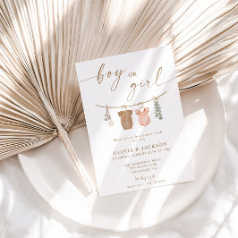 Boho Gender Reveal Invite | Neutrale Geschlechterd Einladung