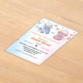 Boho Gender Reveal Vintag Baby Clothesline Acryleinladungen (Ablage )