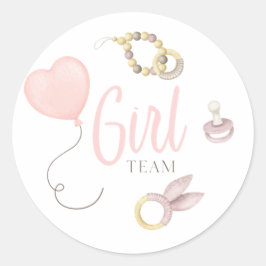 Boho Gender Team Girl Reveal Stickers