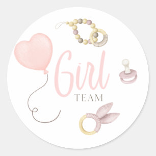 Boho Gender Team Girl Reveal Stickers