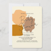 Boho Gender Terracotta Blush Neutral Baby Dusche Einladung (Vorderseite)