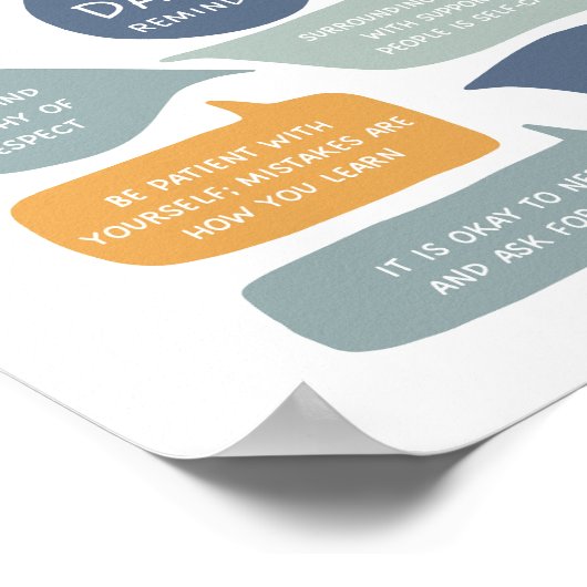 BoHo Gentle Daily Erinnerungen Poster (Ecke)