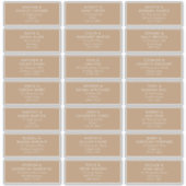 Boho Gentle Fawn Wedding Guest Address Labels (Vorderseite)