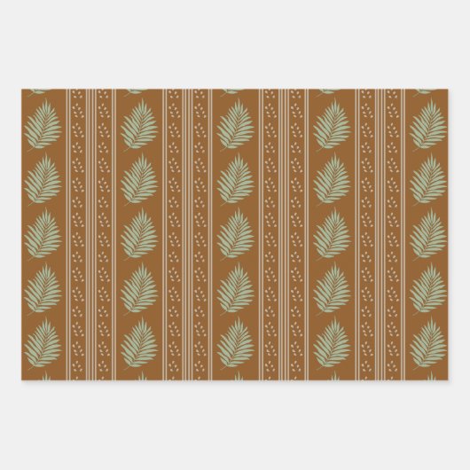 Boho Geo Botanische Geschenkblätter Geschenkpapier Set (Vorderseite 3)