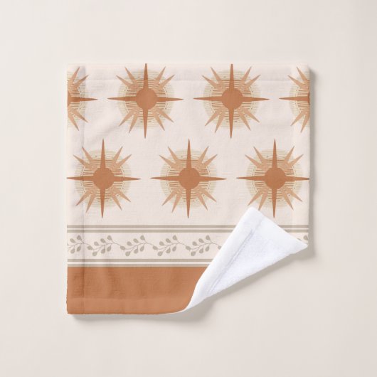 Boho Geo Botanisches Set (Waschlappen)