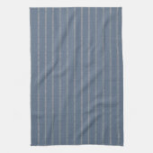 Boho geo einfache Linien beige Denim blau rustikal Geschirrtuch (Vertikal)