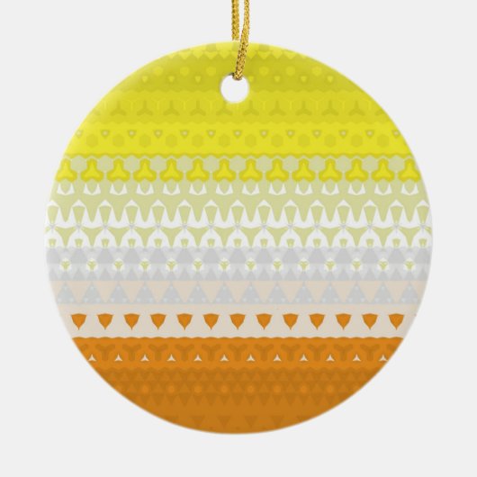 Boho Geometric Abstrakt Maverique Pride Flag Keramik Ornament (Vorne)