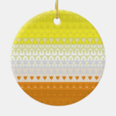Boho Geometric Abstrakt Maverique Pride Flag Keramik Ornament (Hinten)