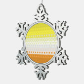 Boho Geometric Abstrakt Maverique Pride Flag Schneeflocken Zinn-Ornament (Rechts)
