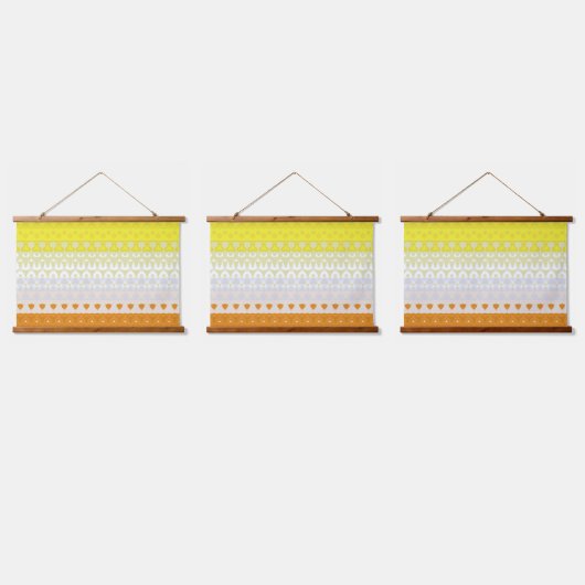 Boho Geometric Abstrakt Maverique Pride Flag Wandteppich Mit Holzrahmen (Dreifach)