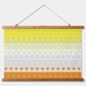 Boho Geometric Abstrakt Maverique Pride Flag Wandteppich Mit Holzrahmen (Vorderseite 2)