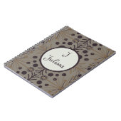 Boho Geometric Arrow Gray Personalisiert Notizblock (Linke Seite)