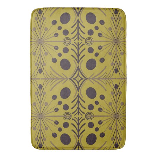 Boho Geometric Arrow Green Pattern Badematte (Vorderseite Vertikal)