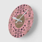 Boho Geometric Arrow Personalisiert Runde Wanduhr (Winkel)