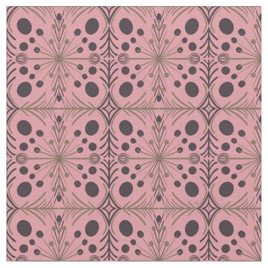 Boho Geometric Arrow Pink Pattern Stoff (Nahaufnahme)