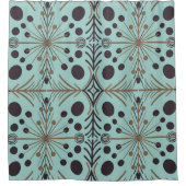 Boho Geometric Arrow Turquoise Pattern Duschvorhang (Vorderseite)