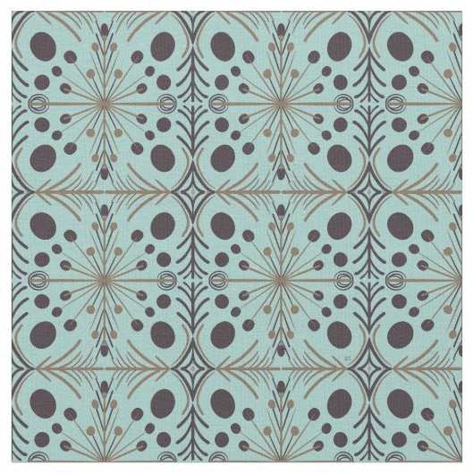 Boho Geometric Arrow Turquoise Pattern Stoff (Nahaufnahme)